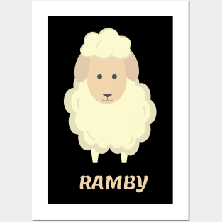 RAMBY - The Cute Sheep | Funny Little Lamb Posters and Art